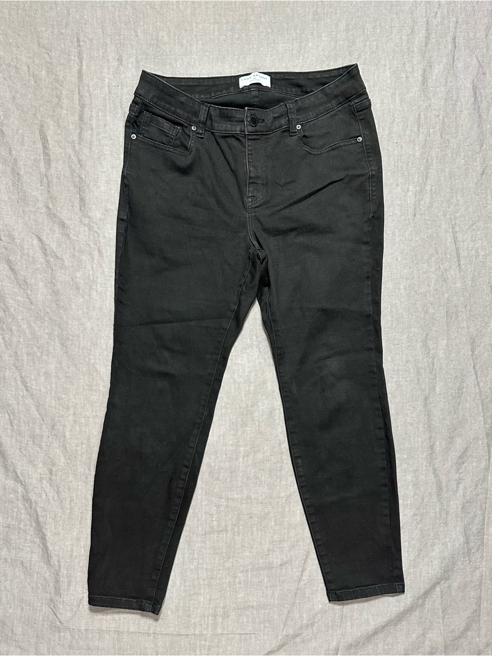 Lane Bryant Black Mid-Rise Skinny Jeans